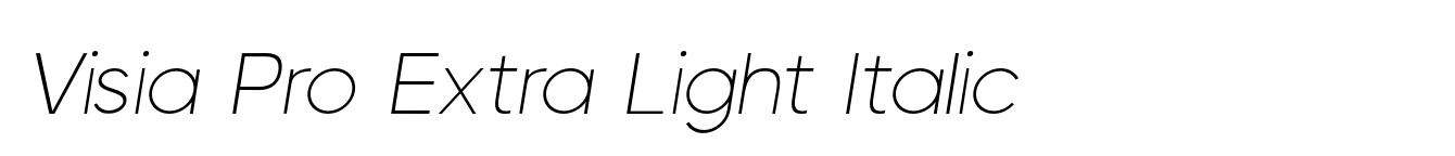 Visia Pro Extra Light Italic
